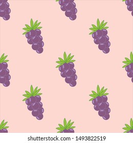 Sweet and Cute Fruits Seamless Pattern Illustration. Can use for print, template, fabric, presentation, textile, banner, poster, wallpaper, poster