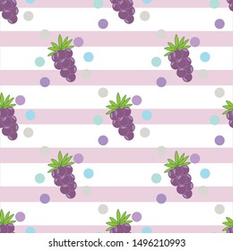Sweet and cute fruits seamless pattern Illustration. Can use for print, template, fabric, presentation, textile, banner, poster, wallpaper