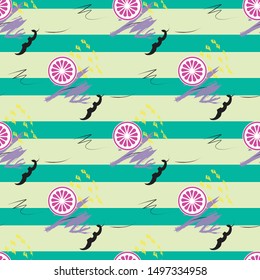 Sweet and cute fruits seamless pattern Illustration. Can use for print, template, fabric, presentation, textile, banner, poster, wallpaper