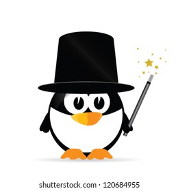 sweet and cute penguin vector illustration