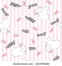 Sweet cute rabbit seamless pattern. Child patterns.