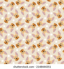 Sweet cute seamless repeat bulldog dog puppy pet animal vector pattern on dark pastel background. Cute bulldog faces.
