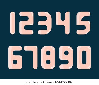 Sweet and cute : Set of numbers. candy style for your design.