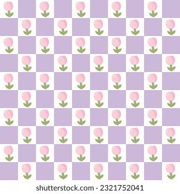 sweet cute tiny pink purple flower background pattern fabric