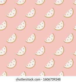 Sweet Cute Watermelon Candy Vector Pastel Pink Color Background Color Pattern