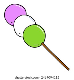 Sweet Dango Illustration Isolierte Vektorgrafik