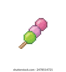 Sweet dangos, pixel art food