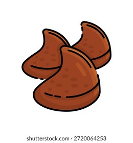 Süße dunkle Schokoladenchips zum Backen von Keksen, Muffins und Dessertdekoration