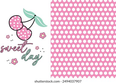 sweet day pink textute print