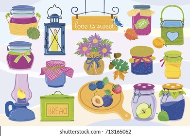 Sweet decorative set
Separate layers of objects and background for easy editing.Illustration done in cartoon style