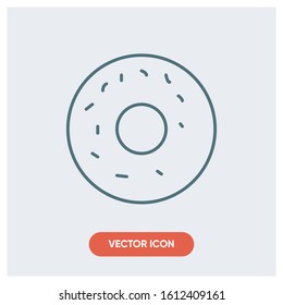 sweet delicious cake donuts vector icon
