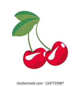 sweet delicious cherries decoration background