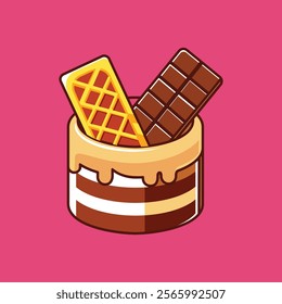 sweet and delicious chocolate vector