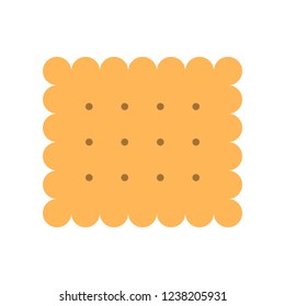 sweet delicious cookies snack food flat design icon.