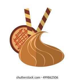 sweet delicious cream icon vector illustration design