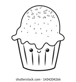 Sweet and delicious cupcadesign vector illustrator
