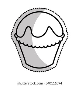 sweet and delicious cupcake icon vector illustration design