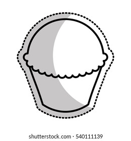 sweet and delicious cupcake icon vector illustration design