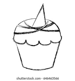 sweet and delicious cupcake isolated icon