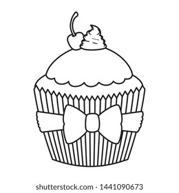 sweet delicious cupcake pastry icon