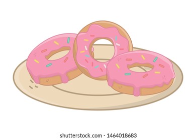 Sweet and delicious donuts, design