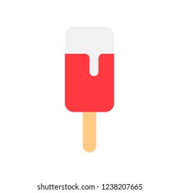 sweet delicious frozen ice cream dessert  food flat design icon.