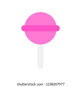 sweet sweet delicious lolly candy food flat design icon.