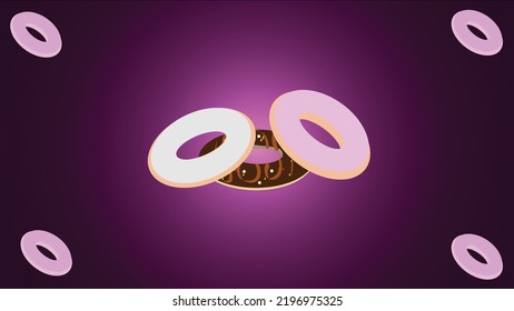 sweet and delicious looking donut themed food background
