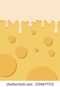 Sweet and delicious melted cheese cheese material vector background