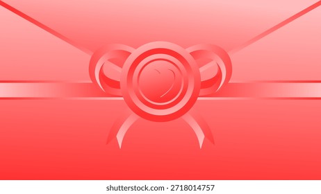 Un diseño dulce de San Valentín con un fondo rosa suave y un marco de corazón dorado, que simboliza el amor, el romance y la calidez