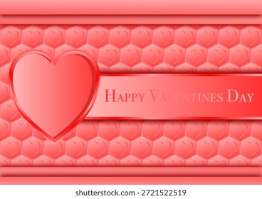 A sweet Valentine’s design with a soft pink background and a golden heart frame, symbolizing love, romance, and warmth
