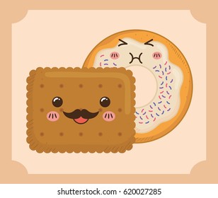 Sweet dessert cartoon