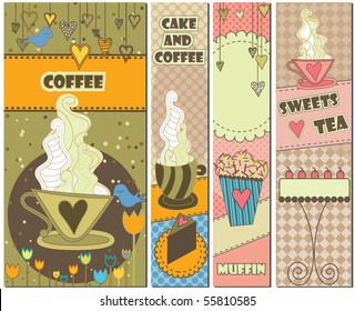 Sweet Dessert and Coffee Banners