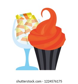 sweet dessert cupcake and jelly