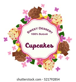sweet dessert cupcakes card