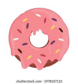 sweet dessert donut isolated style