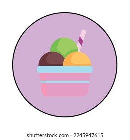 Sweet Dessert Fill Icon Vector 2