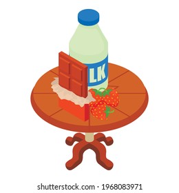 Sweet dessert icon. Isometric illustration of sweet dessert vector icon for web