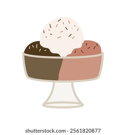 Sweet Dessert Illustration - Neapolitan Ice Cream