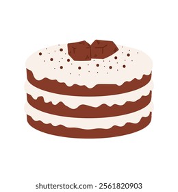 Sweet Dessert Illustration - Red Velvet Cake