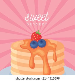 sweet dessert lettering poster decoration