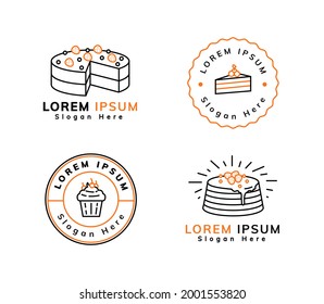 sweet dessert logo template design