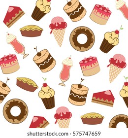 sweet dessert pattern background