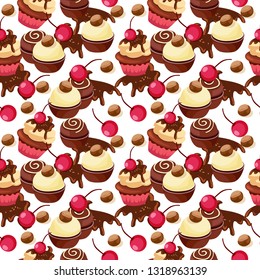 Sweet dessert pattern design. Ideal for commercial and personal project such as gift wrapping, scrapbooking, fabric or textile pattern, wallpaper, product packaging and many more. 