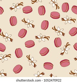 Sweet dessert seamless pattern. Vector illustration for bakery shop and patisserie
