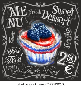 sweet dessert vector logo design template. fresh cake, food or menu board icon.