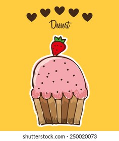 sweet desserts design, vector illustration eps10 graphic 