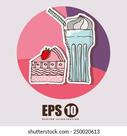 sweet desserts design, vector illustration eps10 graphic 
