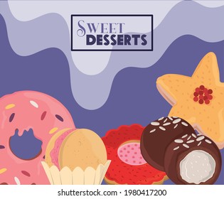 sweet desserts macaroon cookie donut