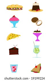 sweet/ desserts vector collection